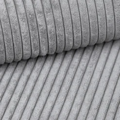 Divano letto angolare sinistra 3 posti 267x167cm velluto a coste grigio chiaro Relaxion
