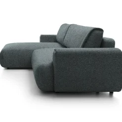 Divano letto angolare sinistra 3 posti 270x167cm tessuto antracite Cloudify