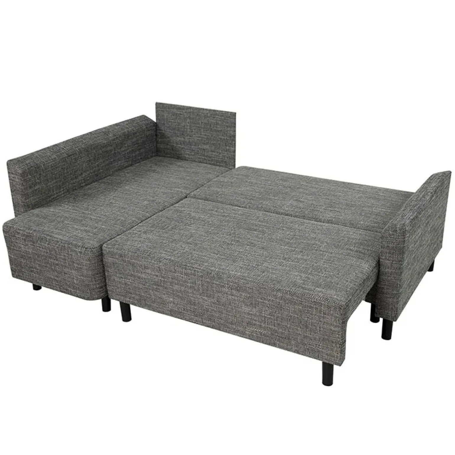 Divano letto matrimoniale 3 posti 205cm grigio chiaro e scuro Connie