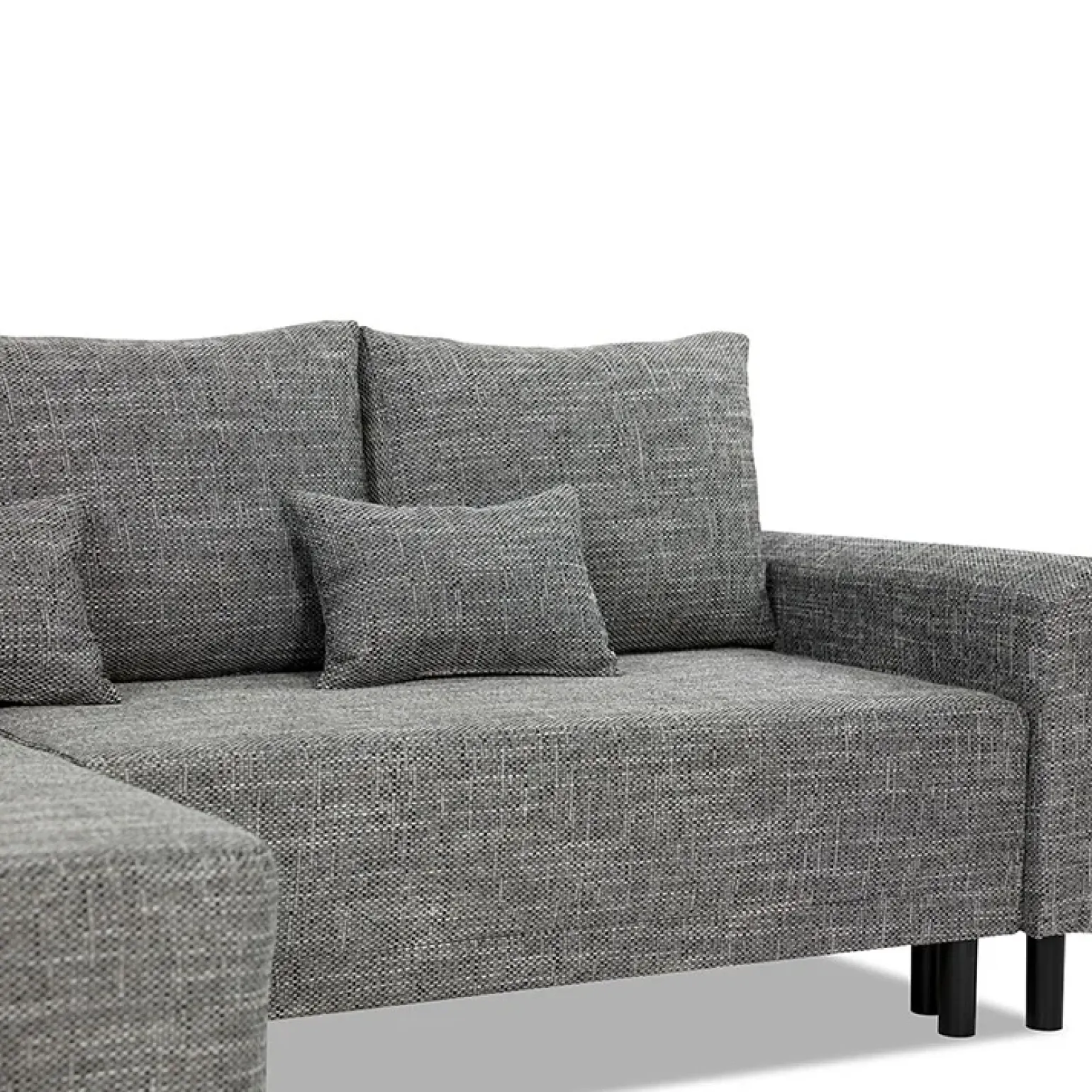 Divano letto matrimoniale 3 posti 205cm grigio chiaro e scuro Connie