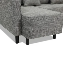 Divano letto matrimoniale 3 posti 205cm grigio chiaro e scuro Connie