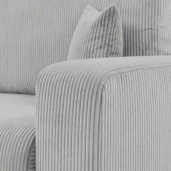 Divano letto matrimoniale 3 posti 248x90cm velluto a coste grigio Slurp