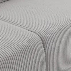Divano letto matrimoniale 3 posti 248x90cm velluto a coste grigio Slurp