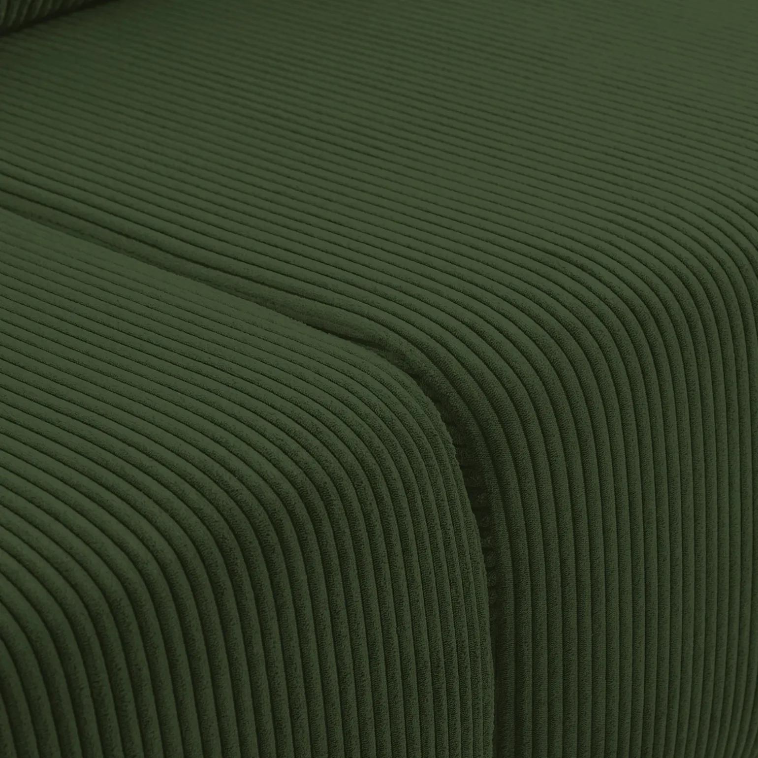 Divano letto matrimoniale 3 posti 248x90cm velluto a coste verde Slurp