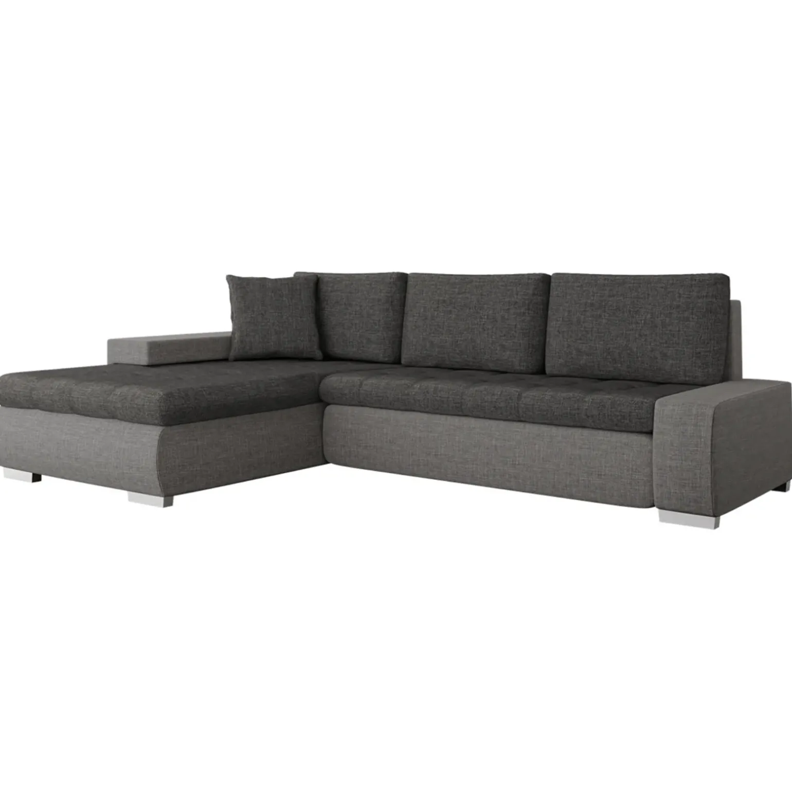 Divano letto matrimoniale 3 posti 265cm grigio chiaro e scuro Bette