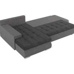 Divano letto matrimoniale 3 posti 265cm grigio chiaro e scuro Bette