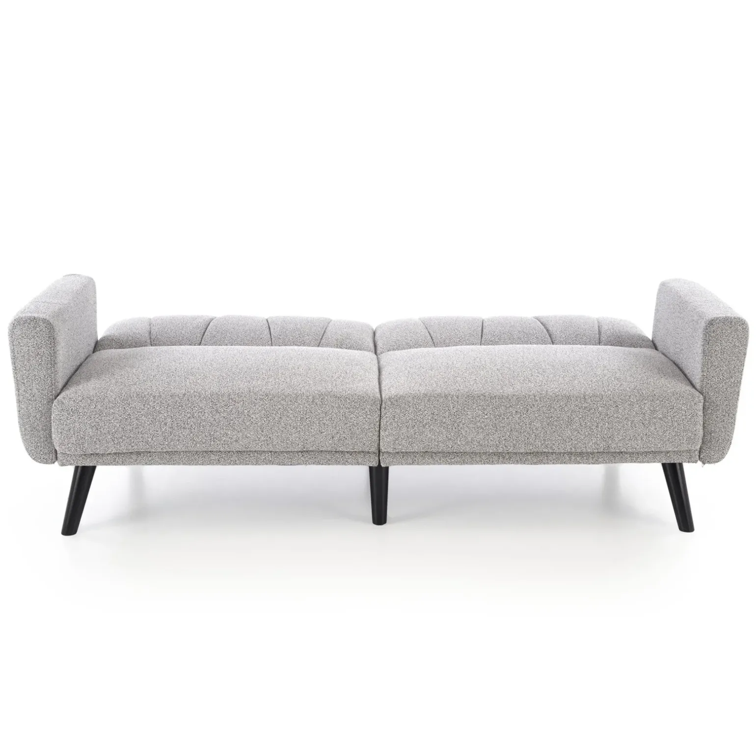 Divano letto reclinabile 3 posti 200x55cm grigio nero Aron