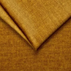 Divano letto regolabile angolare destro 5 posti 353x214cm tessuto giallo senape Calmora