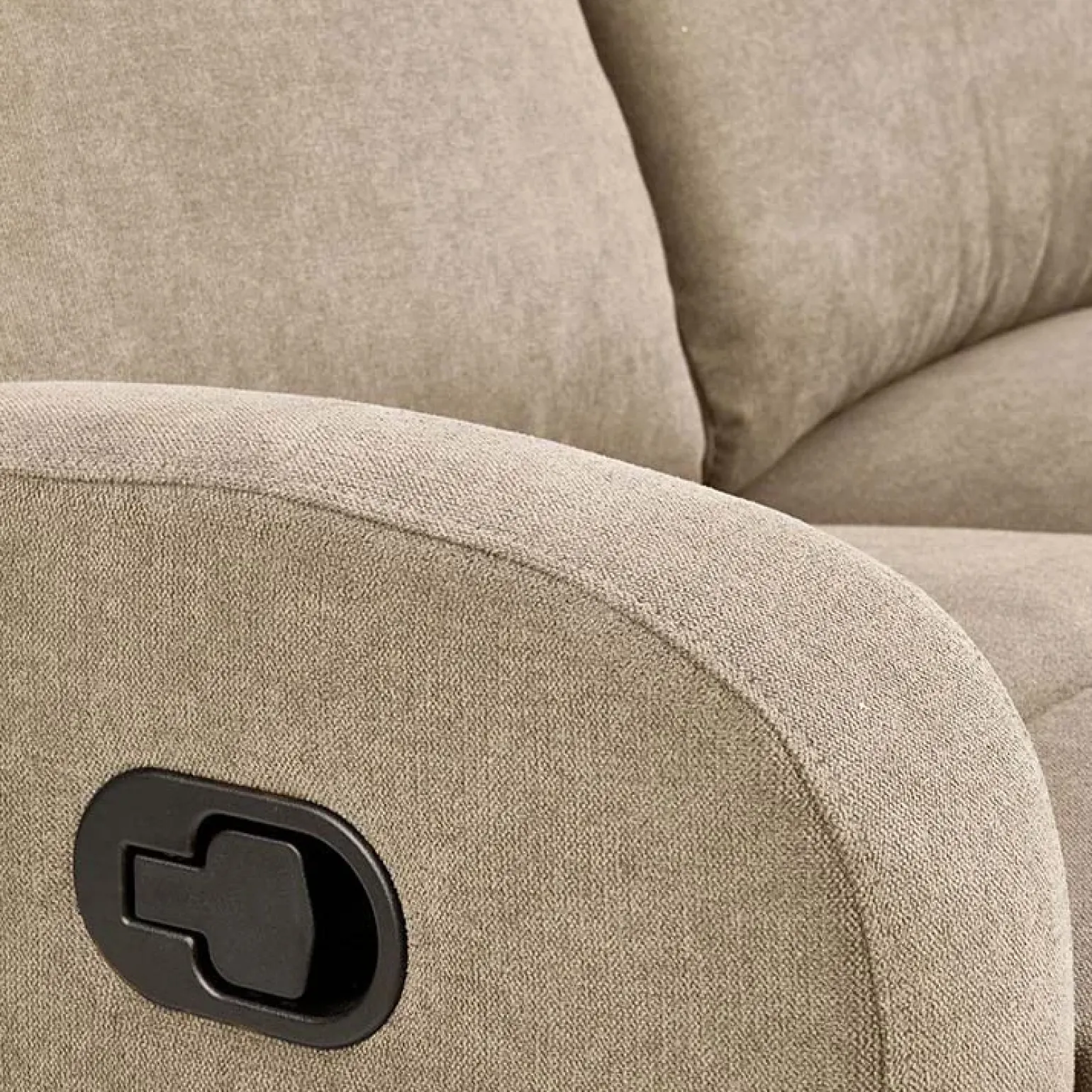 Divano moderno 2 posti reclinabile 128cm tessuto beige Denar 2