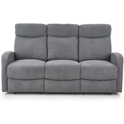 Divano reclinabile 3 posti in tessuto 180cm grigio Denar