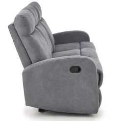 Divano reclinabile 3 posti in tessuto 180cm grigio Denar