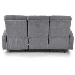 Divano reclinabile 3 posti in tessuto 180cm grigio Denar
