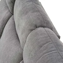 Divano reclinabile 3 posti in tessuto 180cm grigio Denar