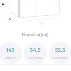 Frigorifero doppia porta moderno 54x147cm bianco Beko