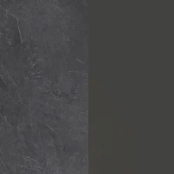 Isola cucina centrale 155x90cm 3 ante antracite opaco con piano grigio effetto pietra Gourmet