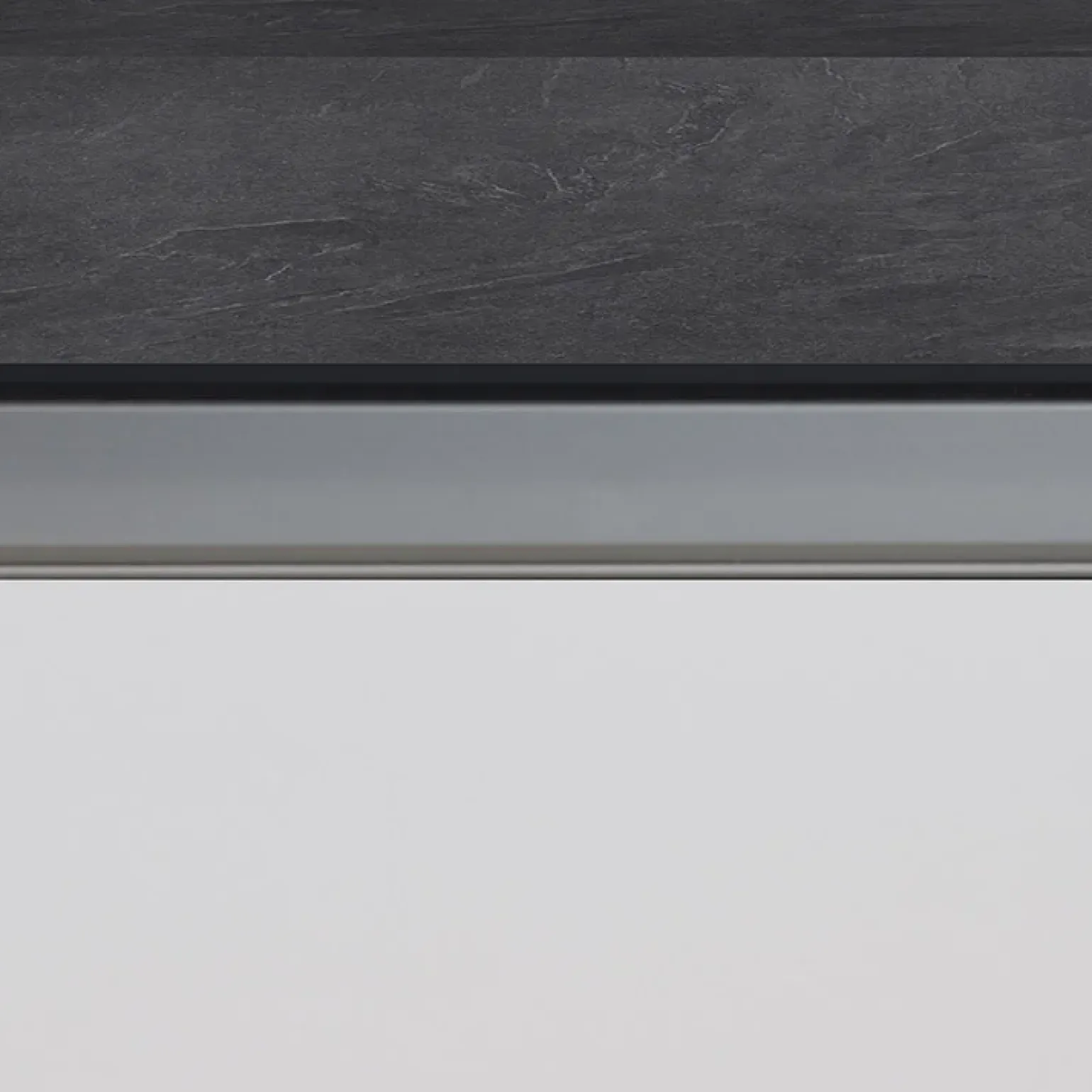 Isola cucina centrale 155x90cm 3 ante bianco laccato con piano grigio effetto pietra Gourmet