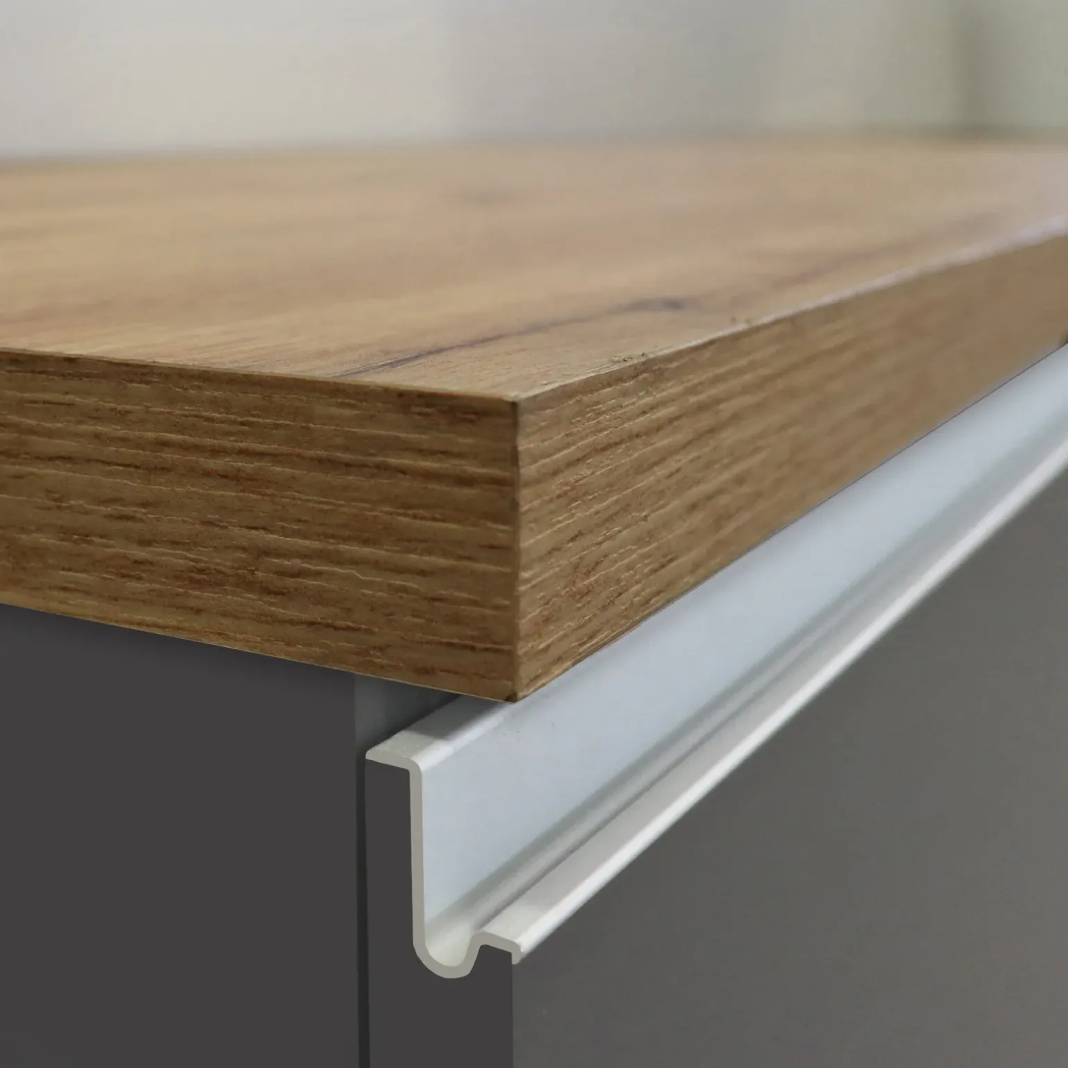 Isola cucina centrale 125x90cm antracite piano rovere Gourmet