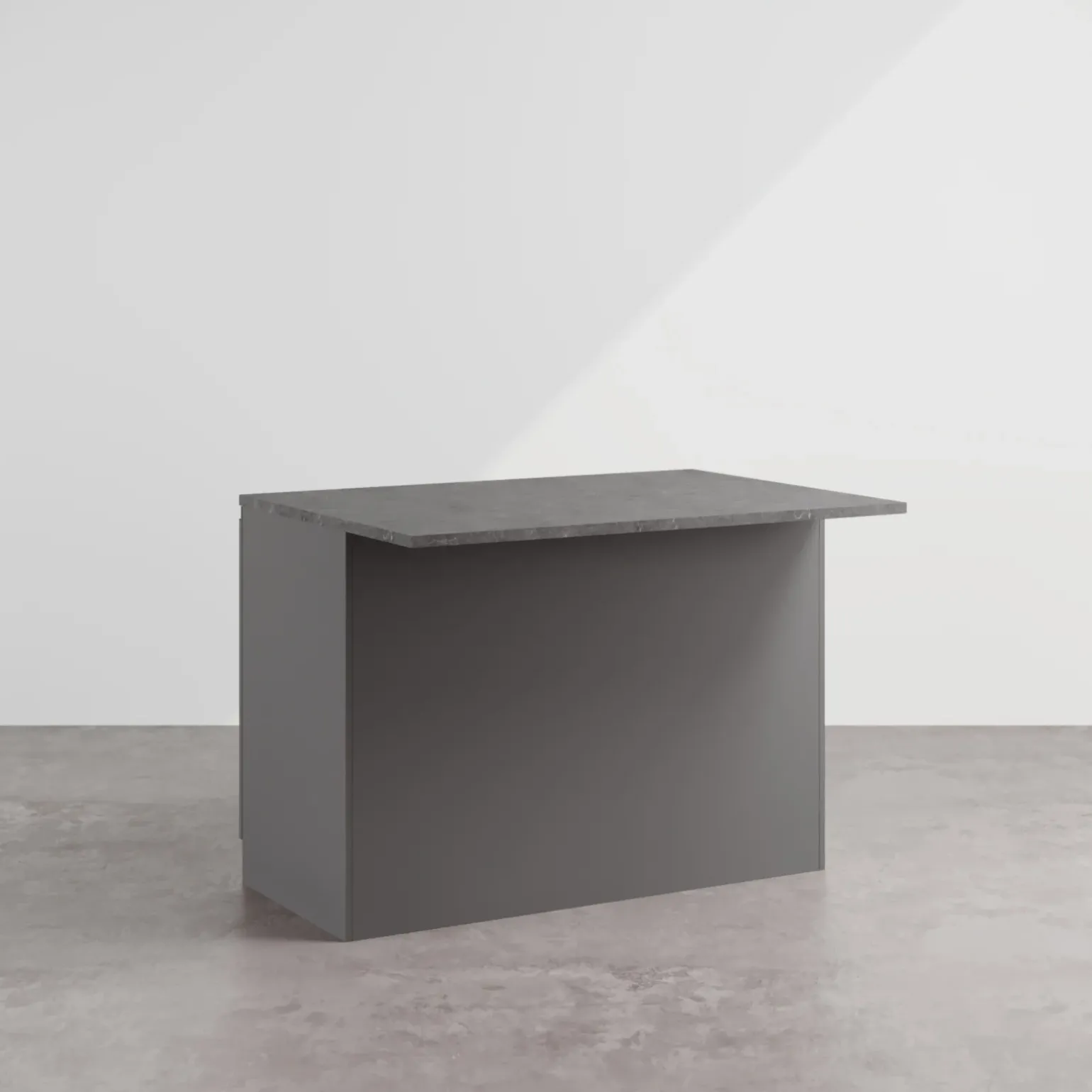 Isola cucina centrale 125x90cm antracite piano grigio pietra Gourmet