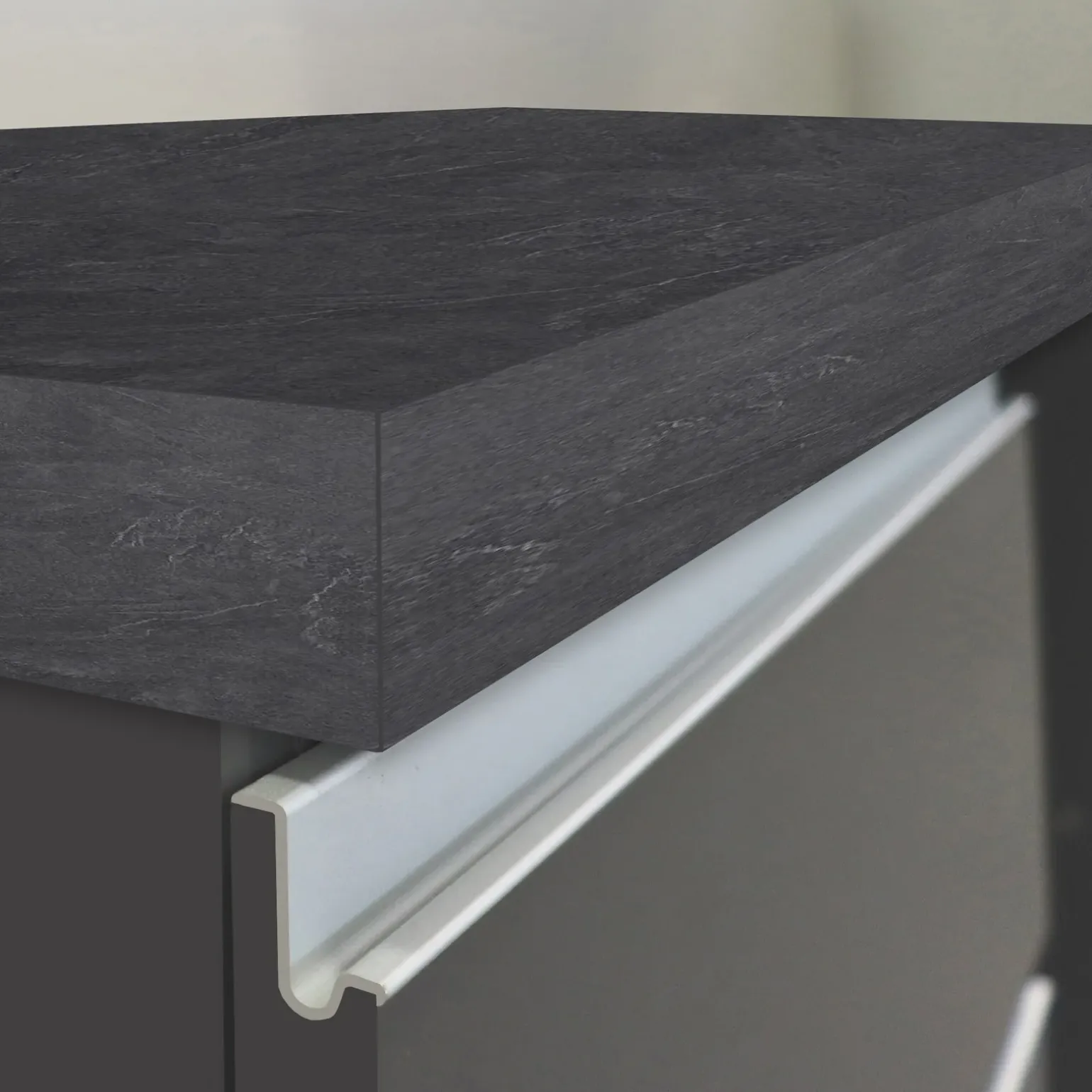 Isola cucina centrale 125x90cm antracite piano grigio pietra Gourmet