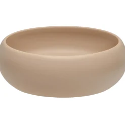 Lavabo bagno da appoggio 36x36cm ceramica beige cappuccino Roll