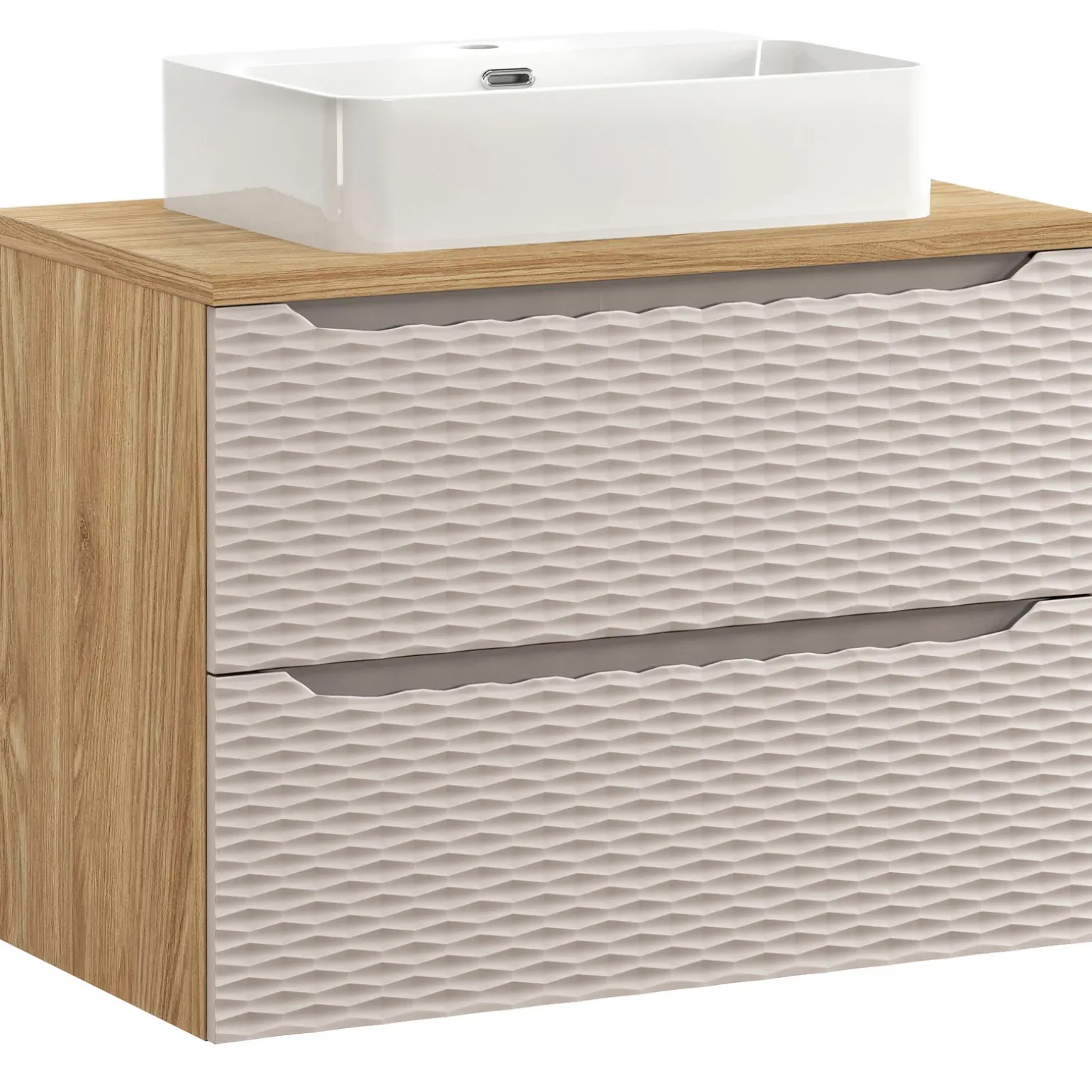 Lavabo bagno da appoggio 55x38cm ceramica bianco Spigol
