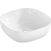 Lavabo bagno da appoggio 41x41cm ceramica bianco Bloom