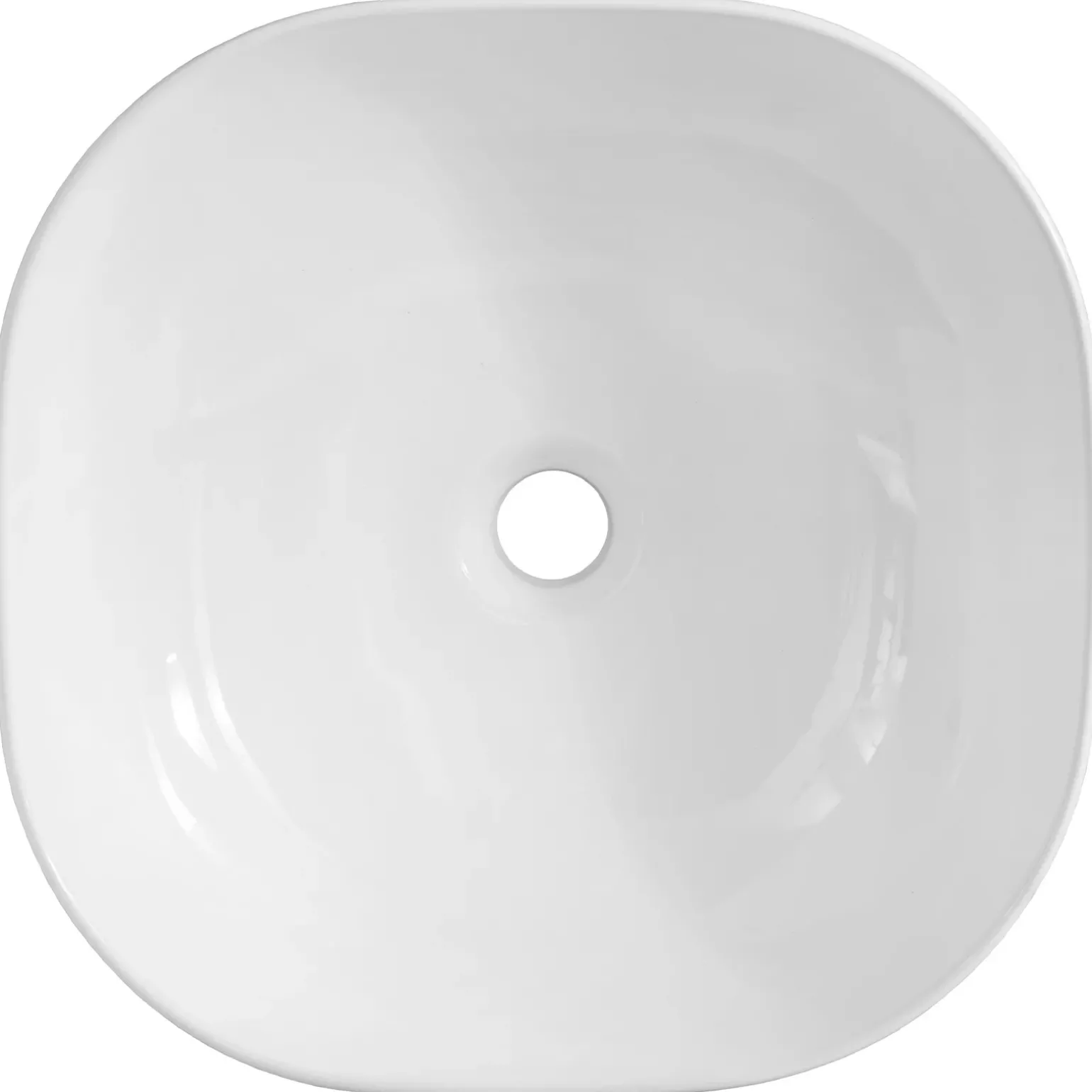 Lavabo bagno da appoggio 41x41cm ceramica bianco Bloom
