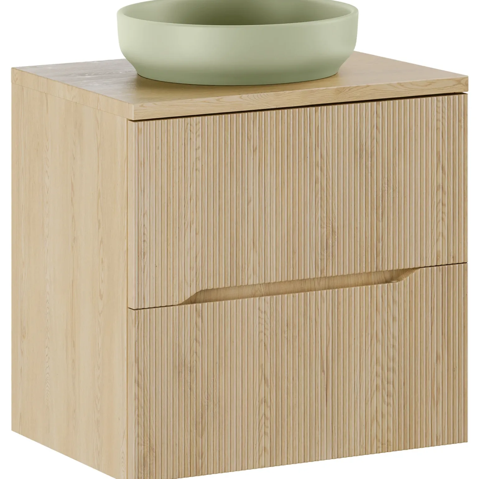Lavabo bagno da appoggio ø40cm ceramica verde Lolli