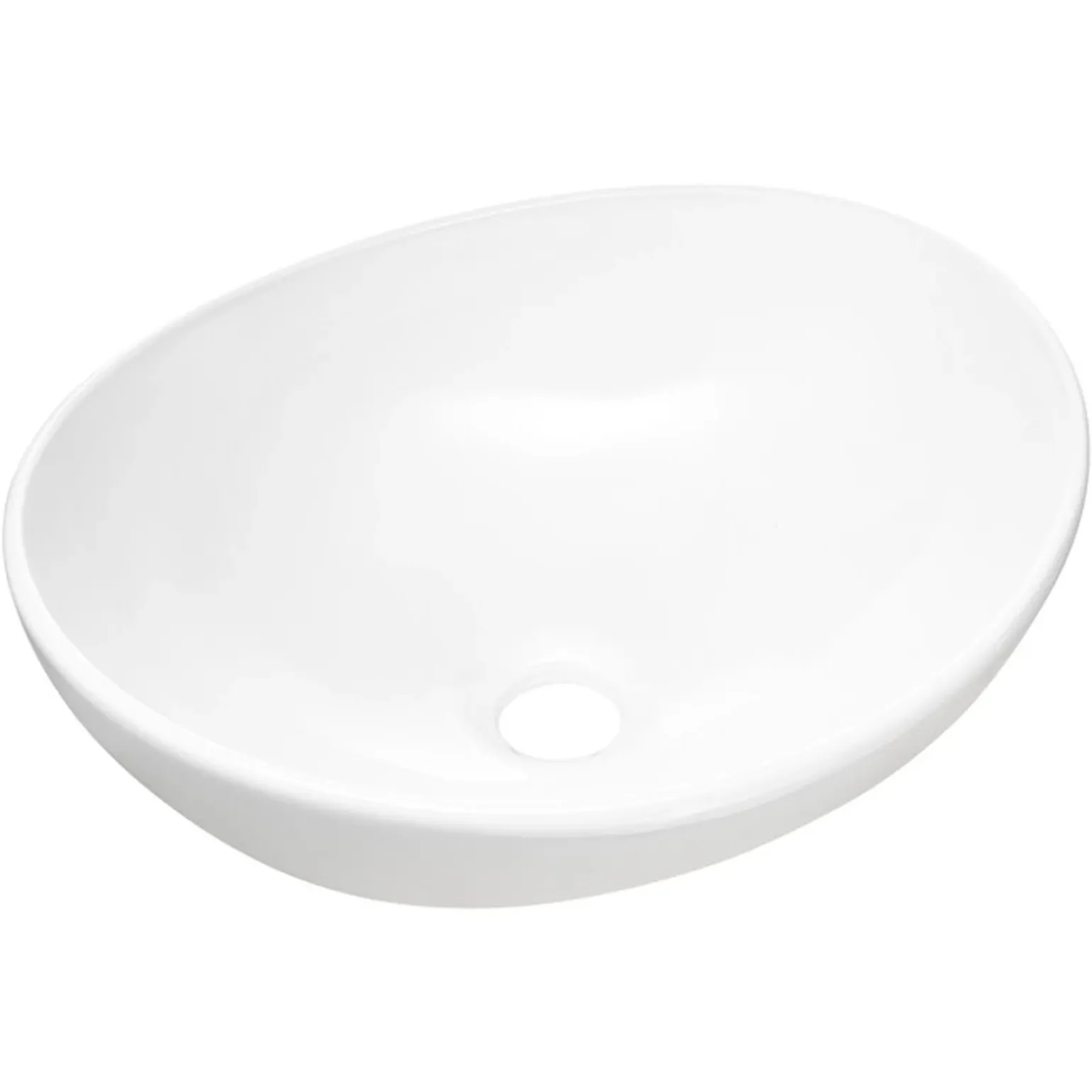 Lavabo bagno da appoggio 41x33cm ceramica bianco Shell