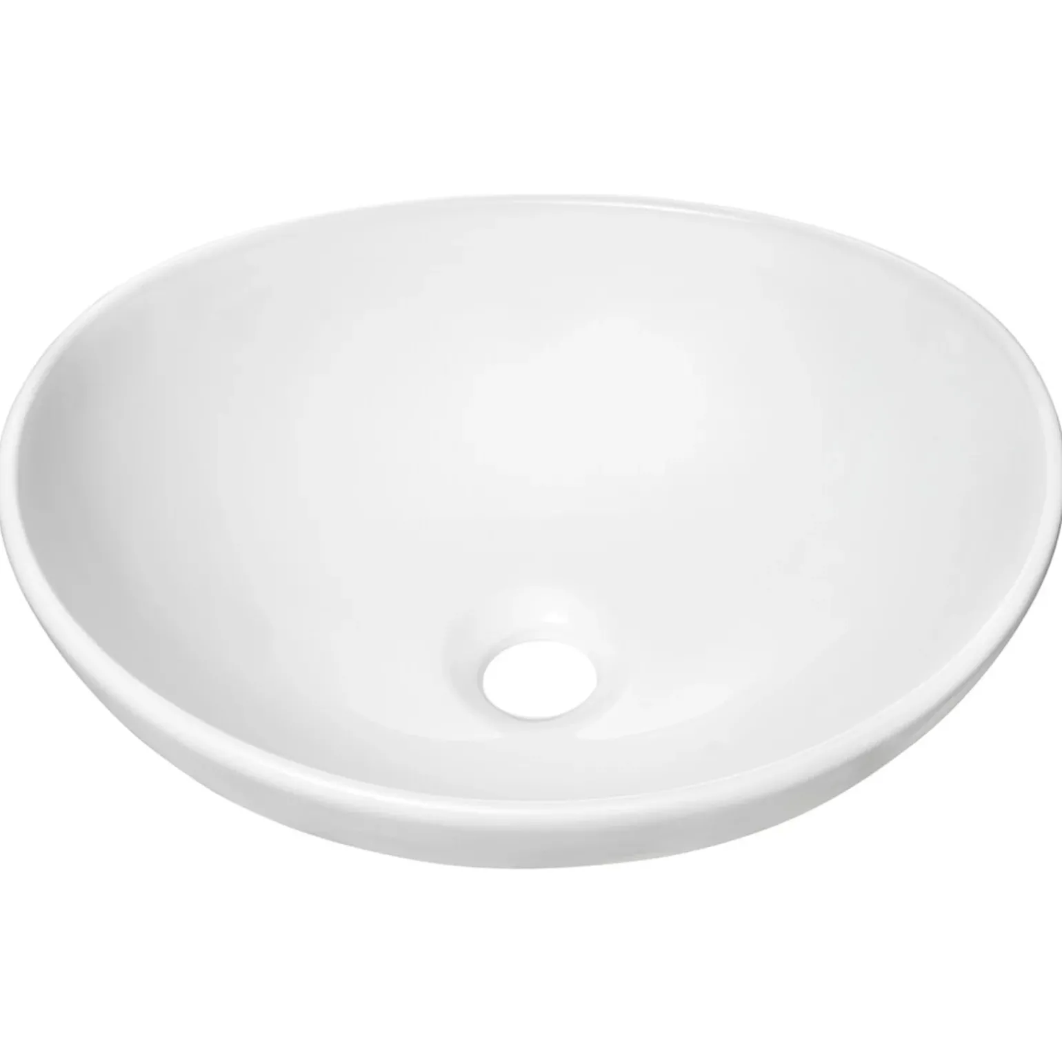 Lavabo bagno da appoggio 41x33cm ceramica bianco Shell