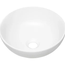 Lavabo bagno da appoggio ø32cm ceramica bianco Bollon