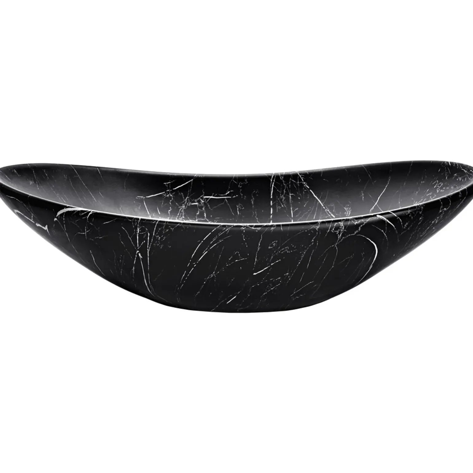 Lavabo bagno da appoggio 61x36cm ceramica nero Spuky