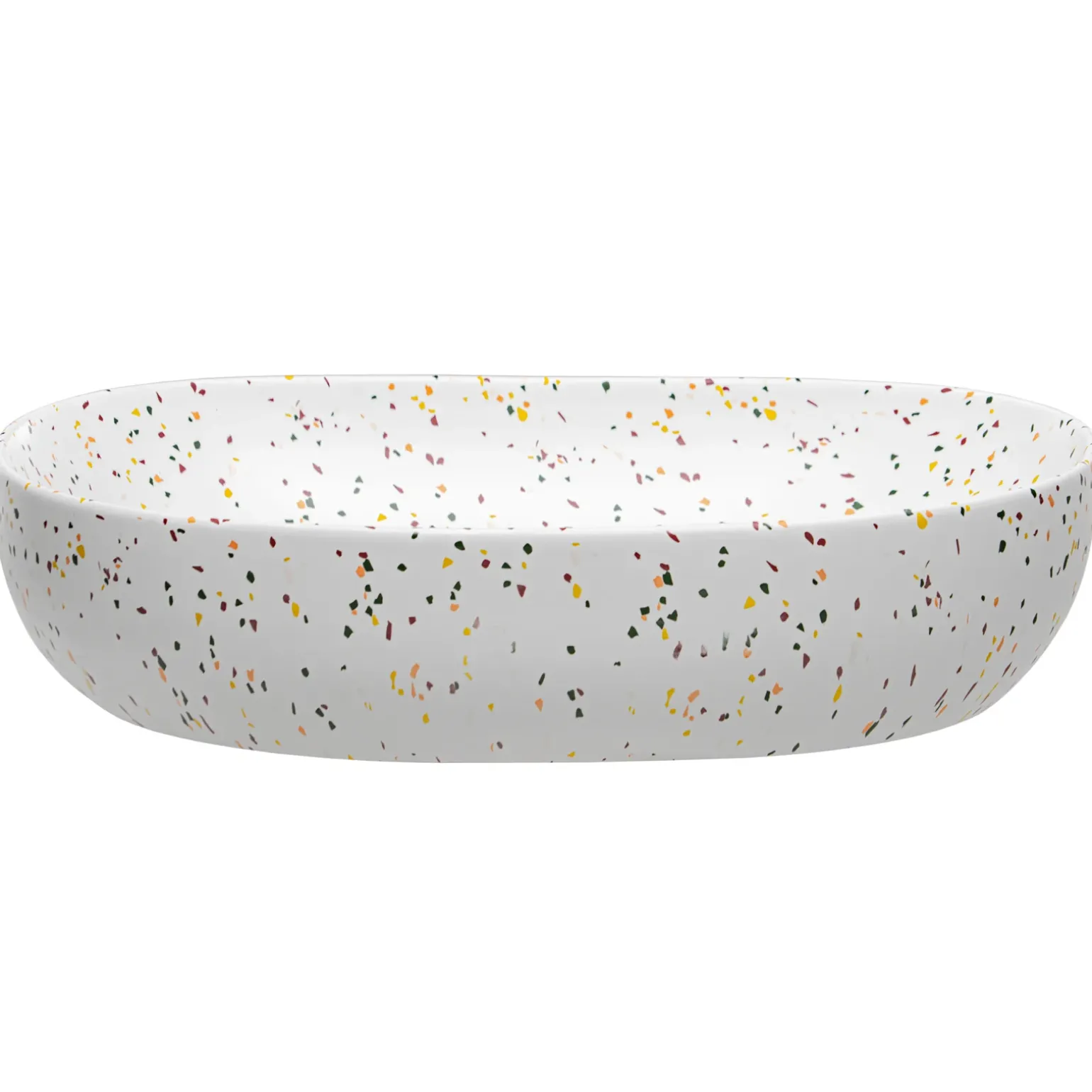 Lavabo bagno da appoggio 60x42cm ceramica bianco Pollok