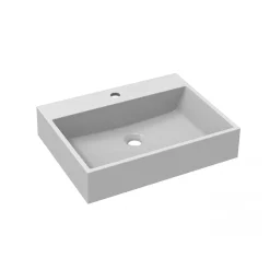 Lavabo bagno da appoggio 55x42cm bianco Soap
