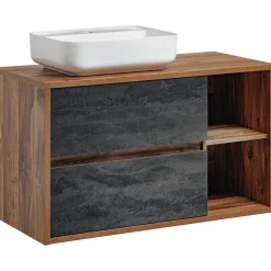Lavabo bagno da appoggio 50x40cm ceramica bianco Delty