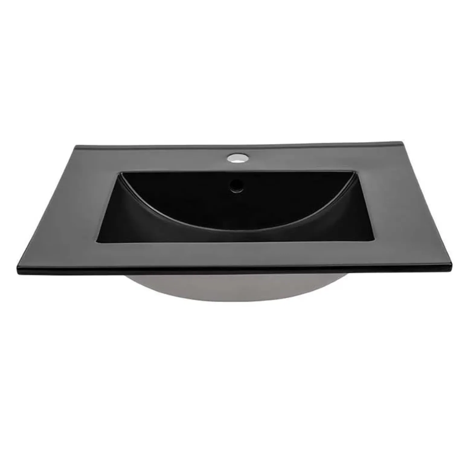 Lavabo bagno da incasso 81x46cm ceramica nera Maverick