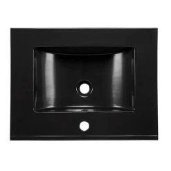 Lavabo bagno da incasso 81x46cm ceramica nera Maverick