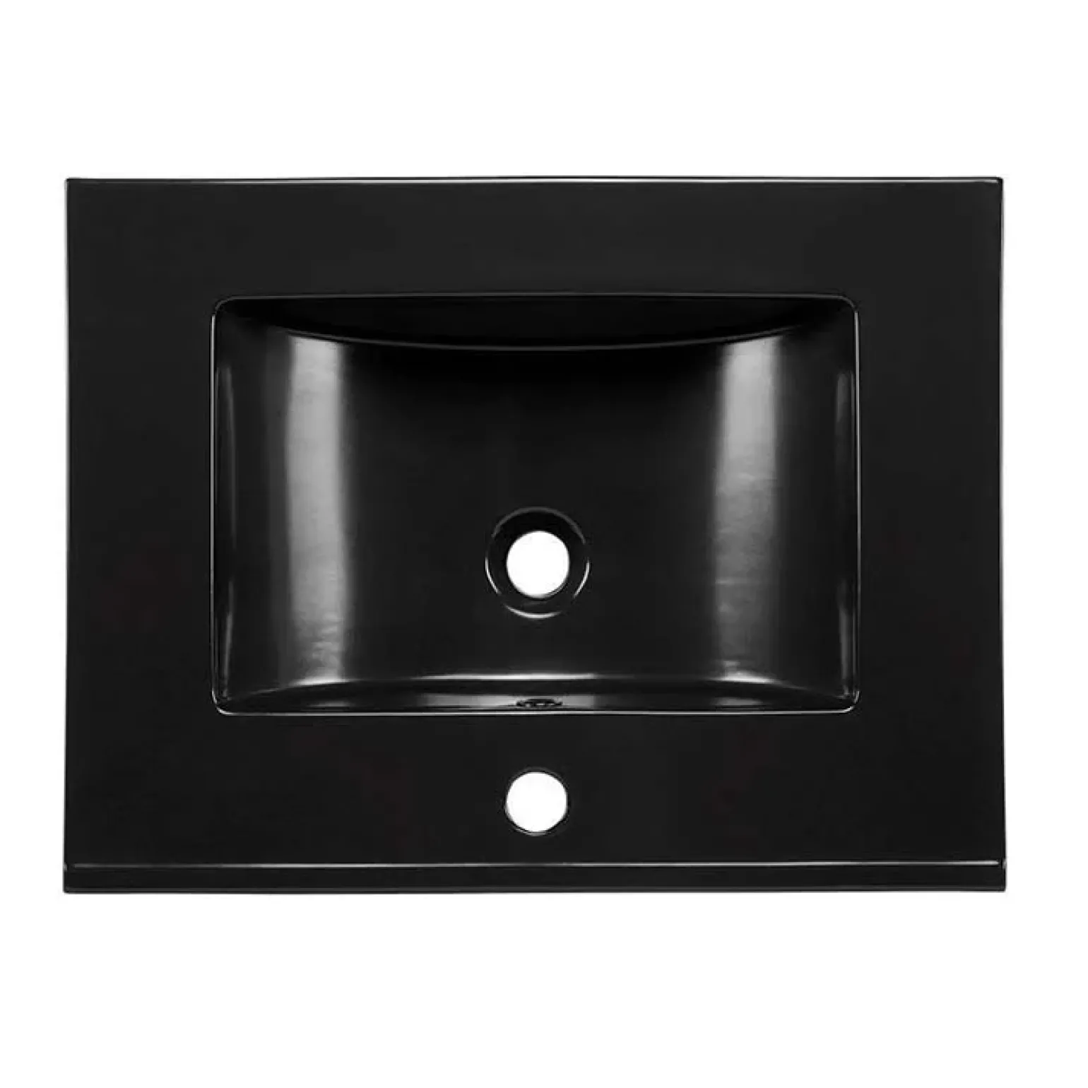 Lavabo bagno da incasso 81x46cm ceramica nera Maverick