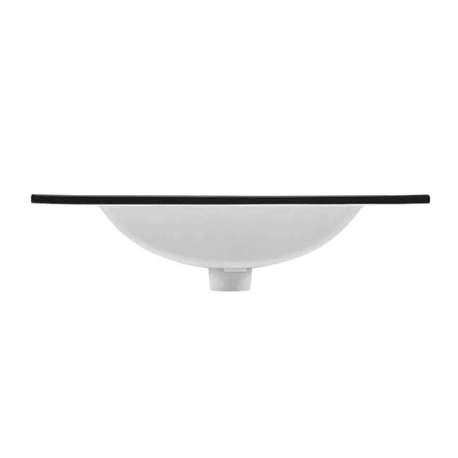 Lavabo bagno da incasso 81x46cm ceramica nera Maverick