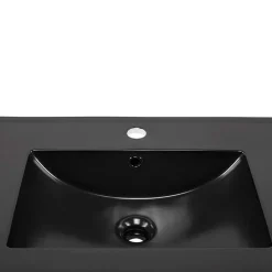 Lavabo bagno da incasso 81x46cm ceramica nera Maverick