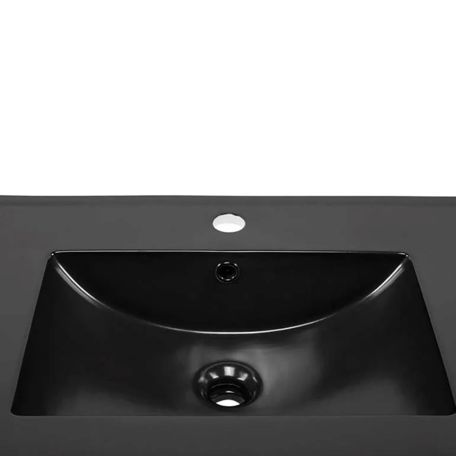 Lavabo bagno da incasso 81x46cm ceramica nera Maverick