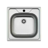 Lavello da incasso 48x48cm a pozzetto 1 vasca acciaio inox Prokit