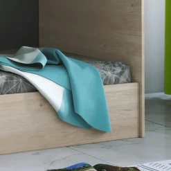 Letto a castello 205x96cm con cassettiera e mensola rovere Lorenzo Gihome®