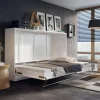 Letto a scomparsa orizzontale 120x200 cm una piazza e mezza bianco Chimera