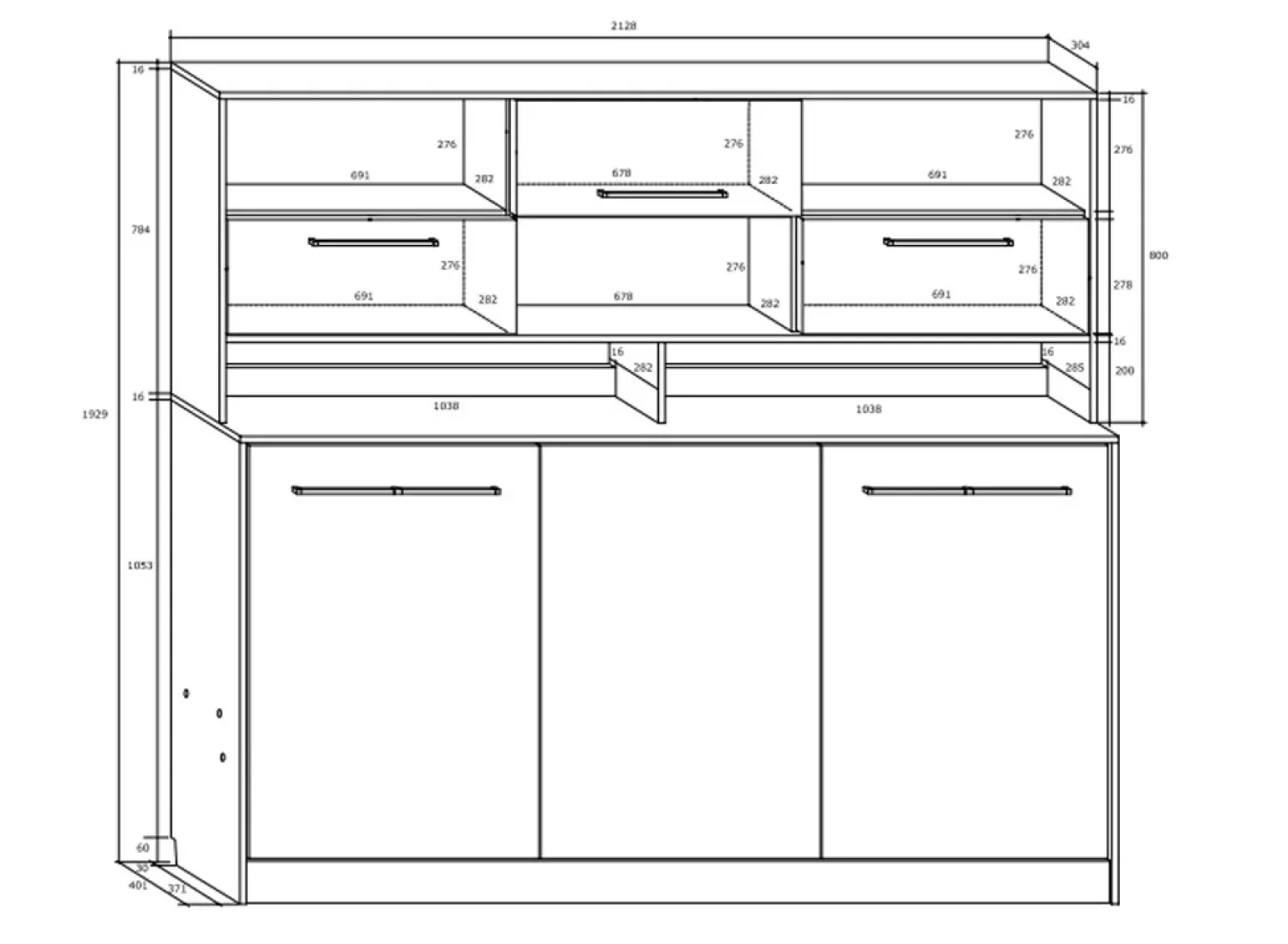 Letto a scomparsa orizzontale 90x200cm singolo con libreria rovere blu Alvin Gihome®