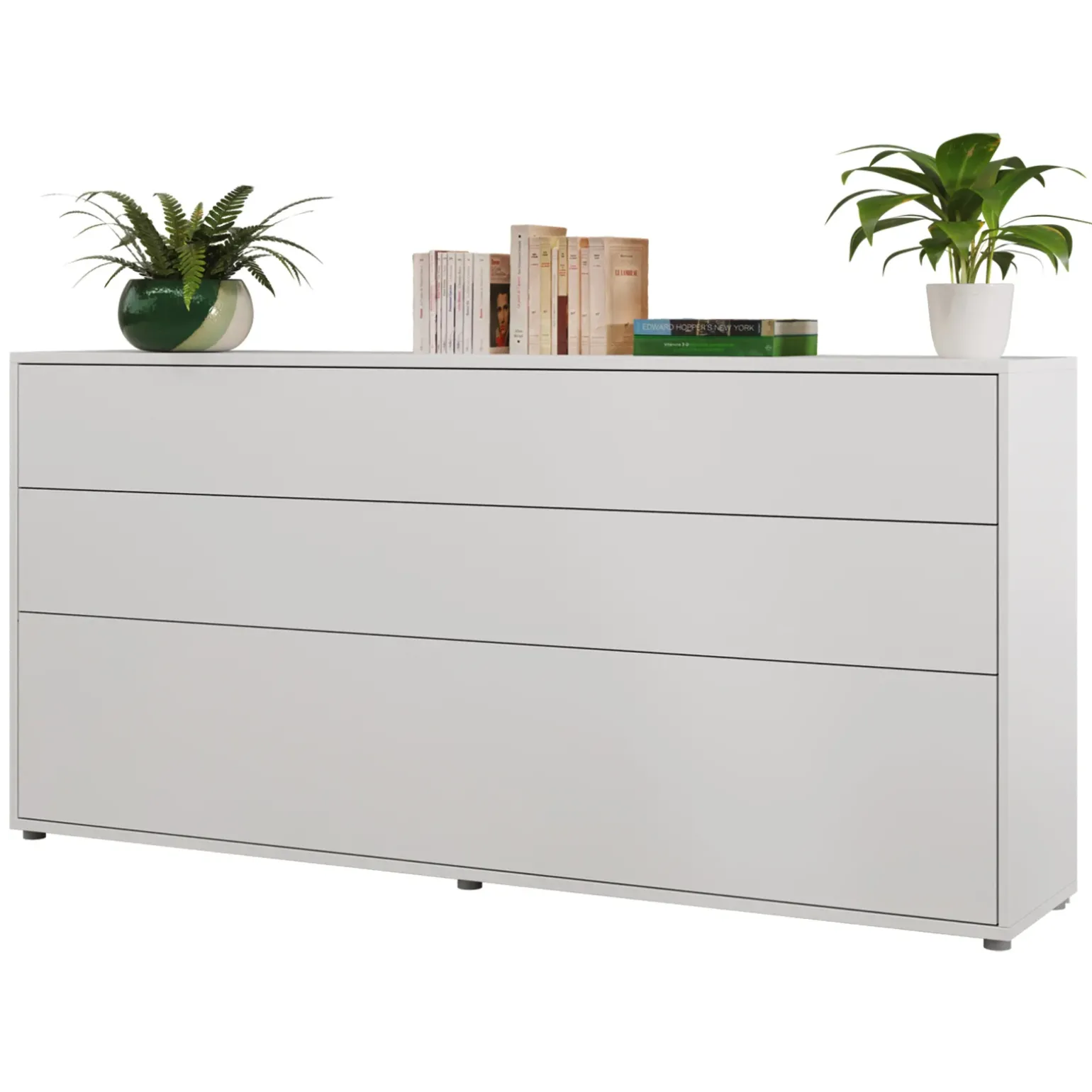 Letto a scomparsa orizzontale 90x200 cm singolo bianco Camelio