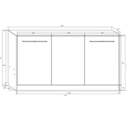 Letto a scomparsa orizzontale 90x200cm singolo rovere chiaro beige sabbia Alvin Gihome®