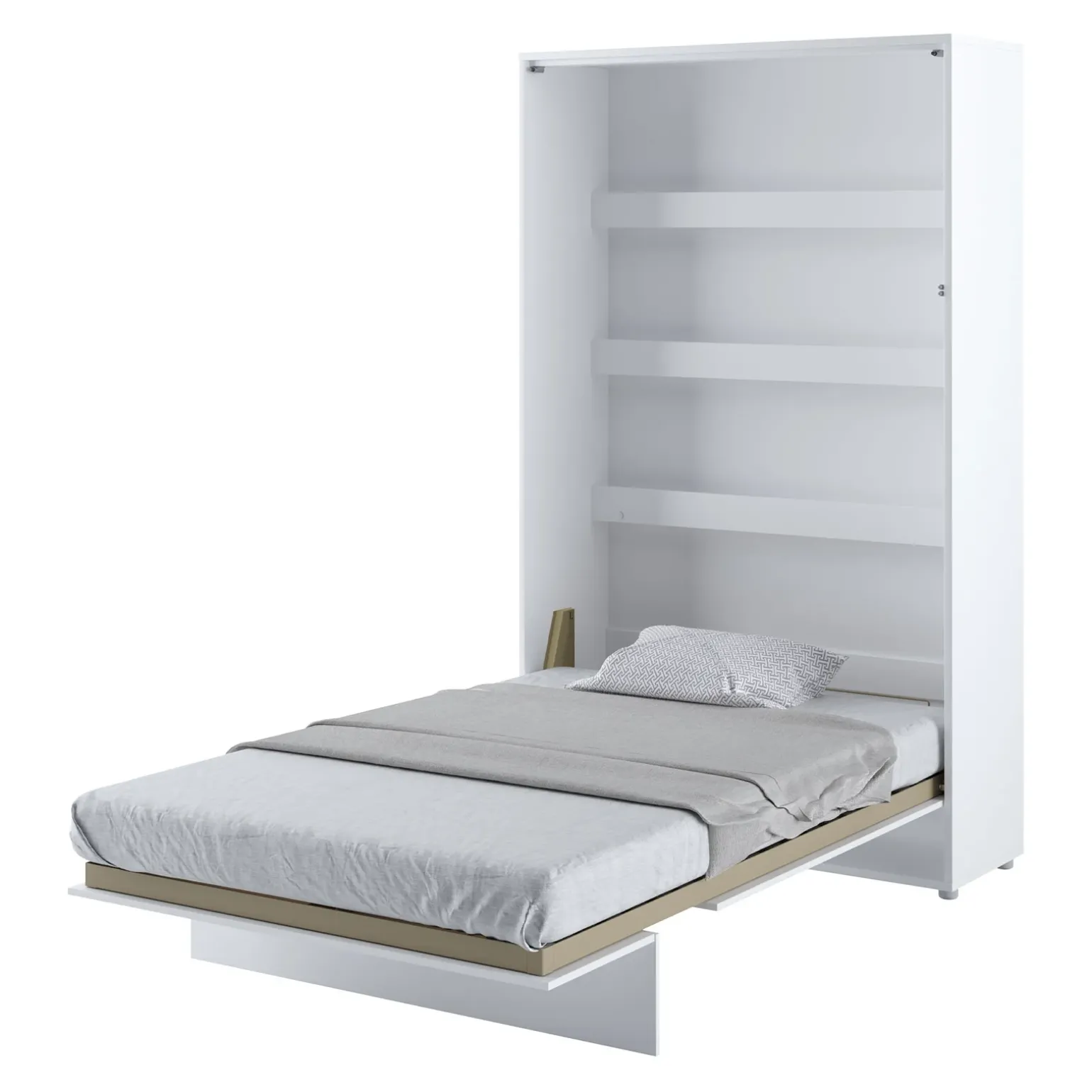 Letto a scomparsa verticale 120x200 cm una piazza e mezza bianco Camelio