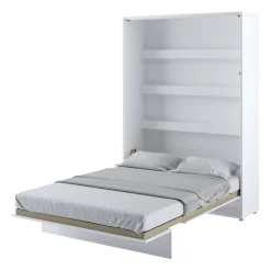 Letto a scomparsa verticale 140x200 cm alla francese bianco Camelio
