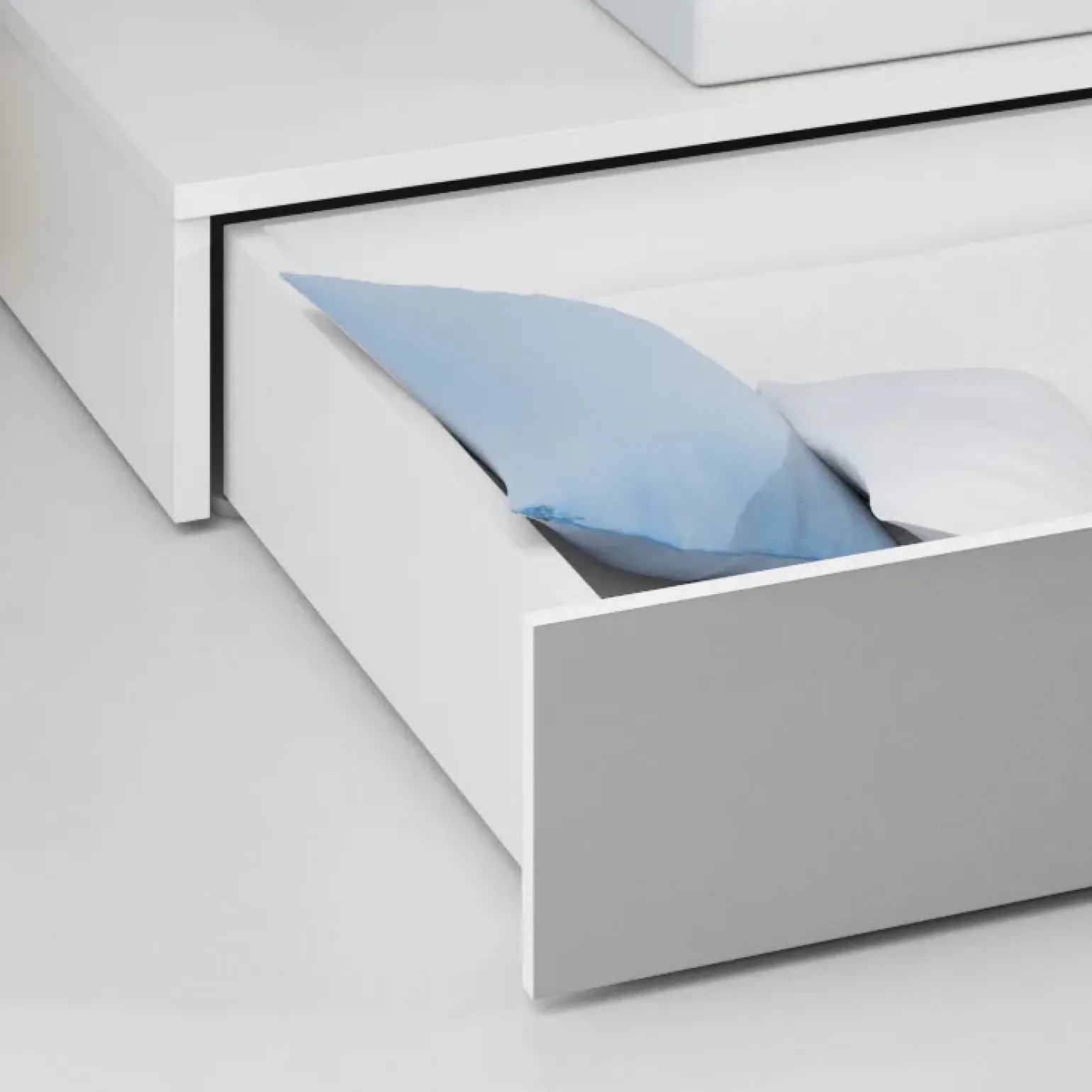 Letto a soppalco con armadio 324x180cm bianco grigio 2 letti Diego Gihome®